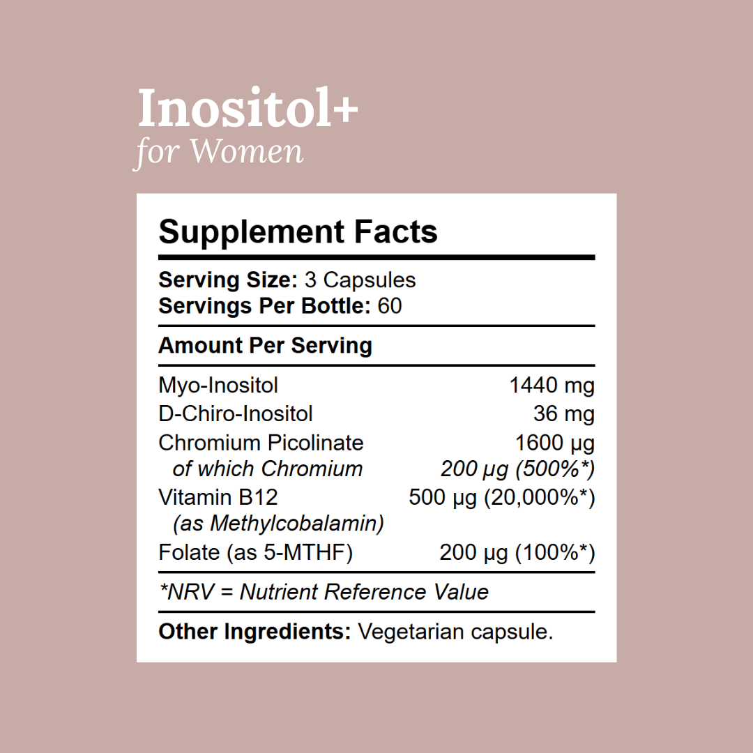 Inositol+ for Women (with Chromium, B12 & Folate)