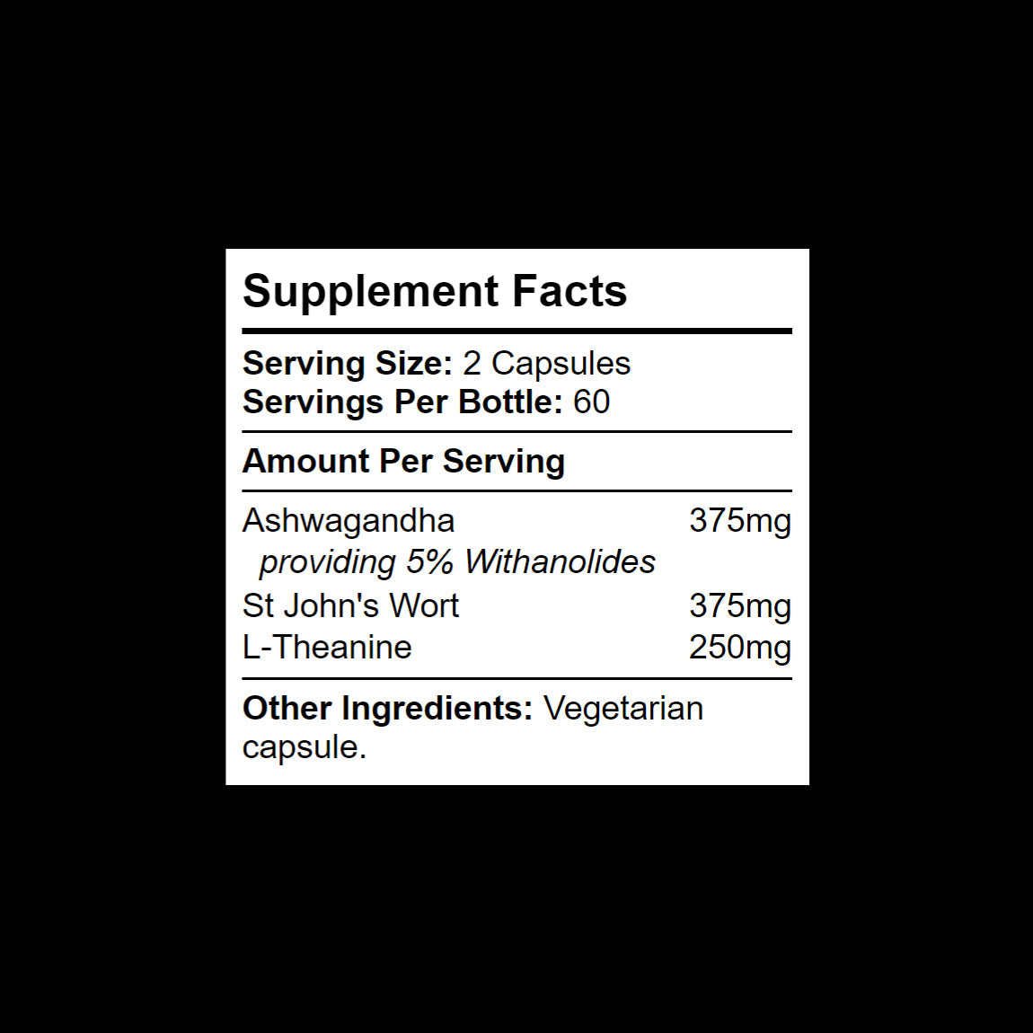Kratox Calm - Ashwagandha, St Johns Wort & L-theanine