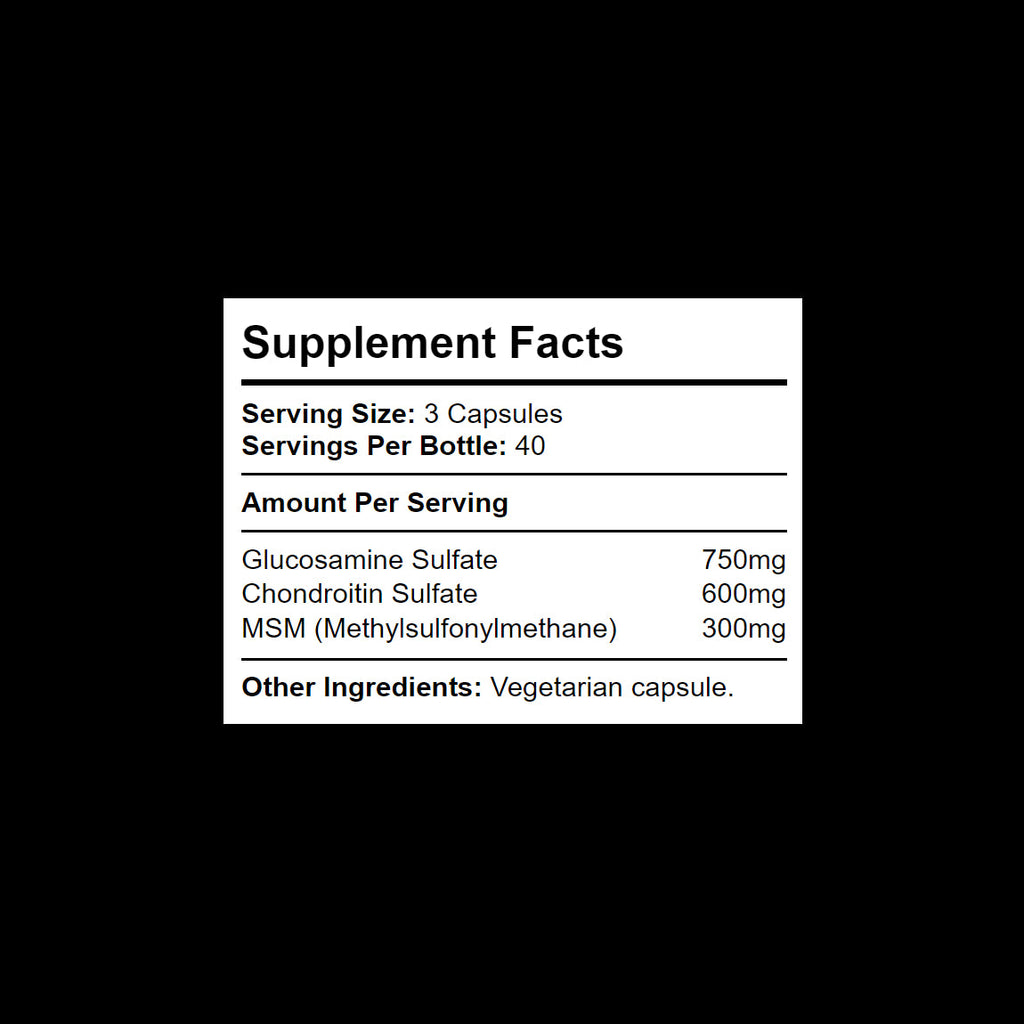 High-dose Glucosamine, Chondroitin & MSM supplement