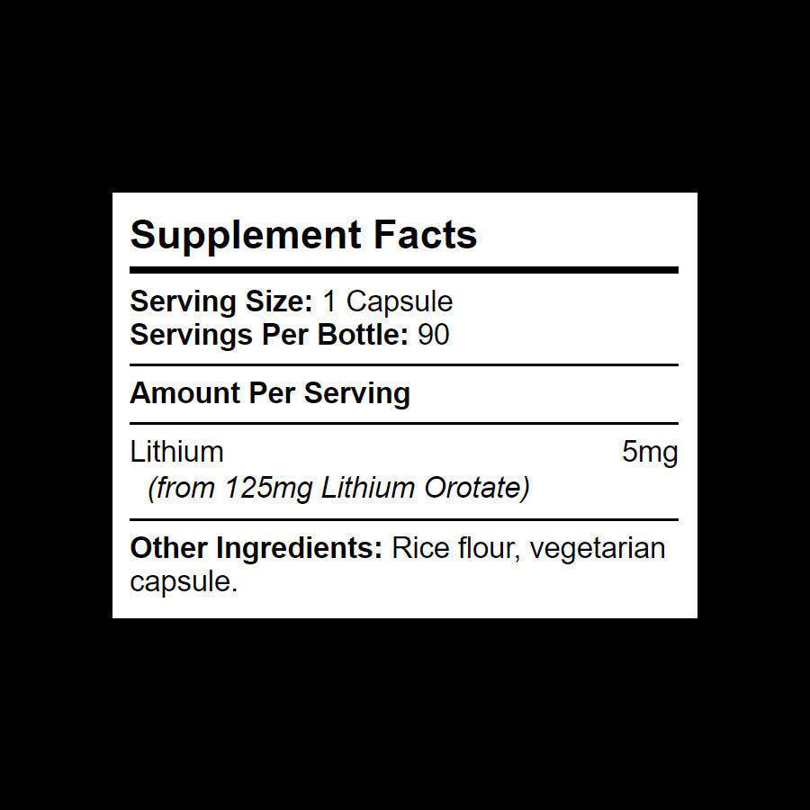 Lithium Orotate 5mg / 125mg