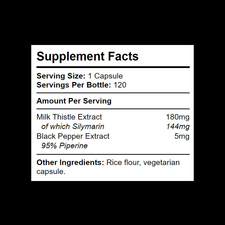 Milk Thistle supplement with Black Pepper Extract