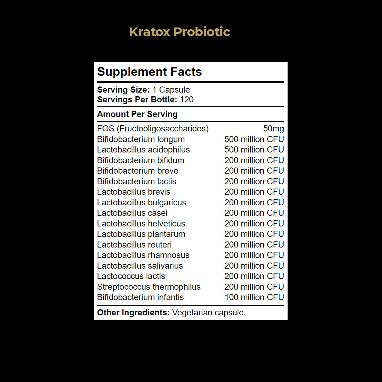 Daily probiotic supplement