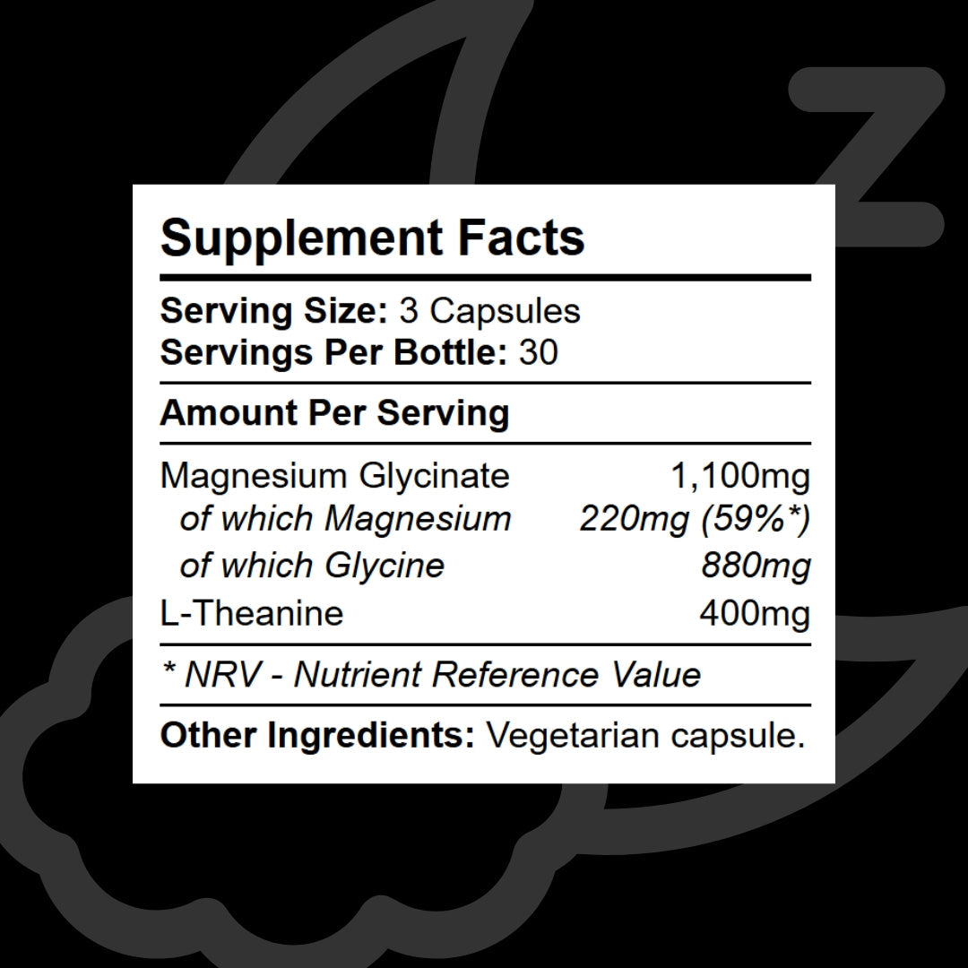 Magnesium Glycinate 1100mg + l-theanine 400mg for better sleep