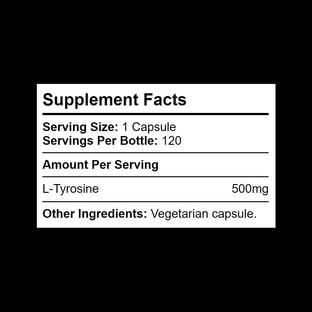 500mg L-Tyrosine per capsule
