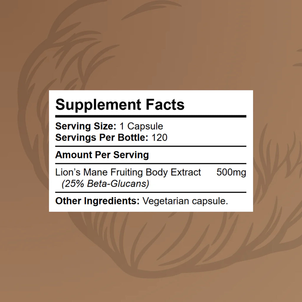 Lions Mane (25% Beta-Glucans)