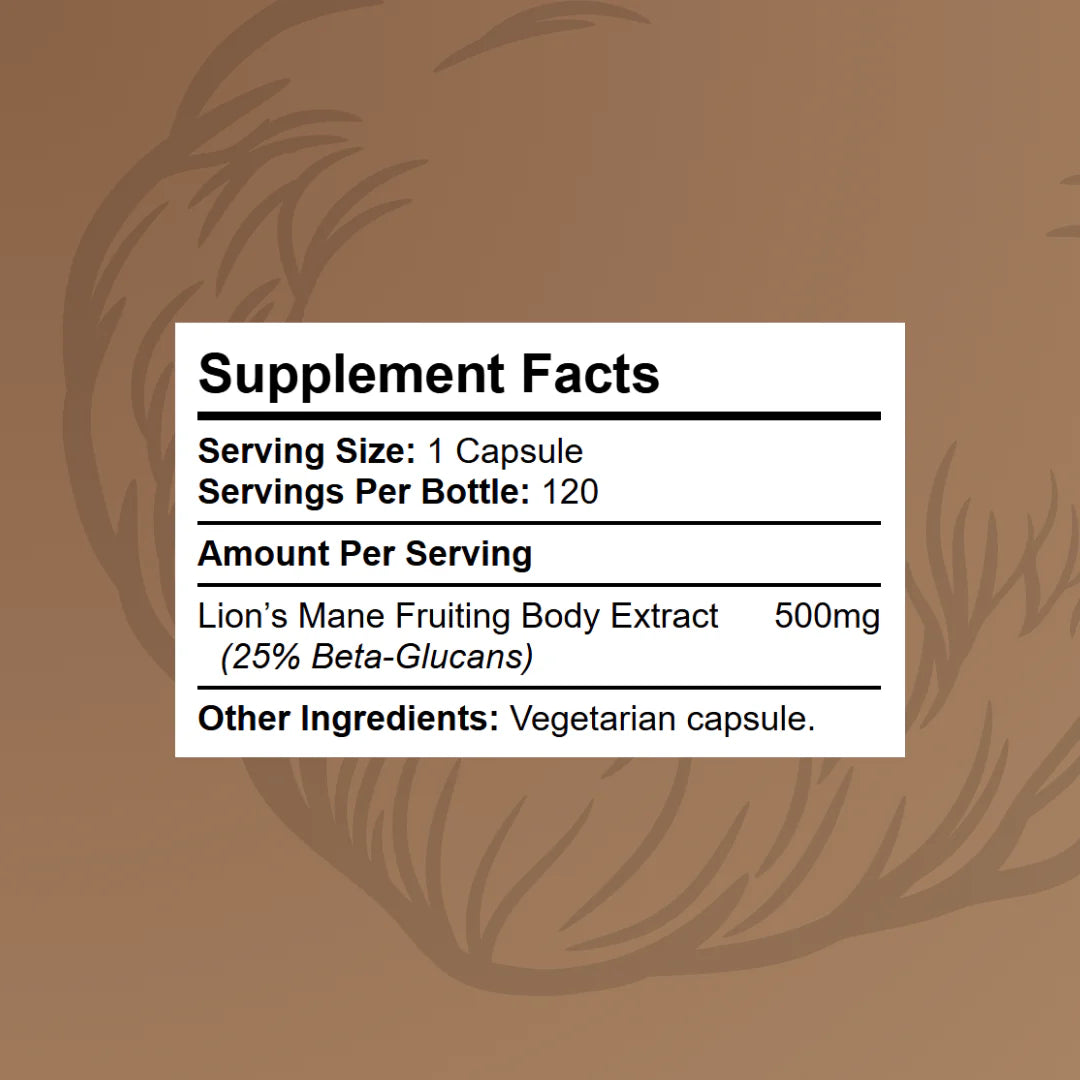 Lions Mane (25% Beta-Glucans)