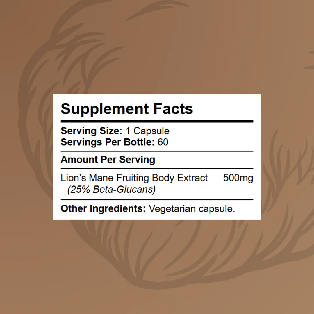 Lions Mane (25% Beta-Glucans)