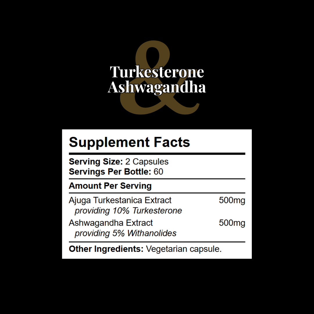 Turkesterone & Ashwagandha - 120 Capsules